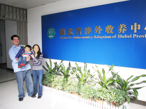 At the Center for Intercountry Adoption for Hubei Province