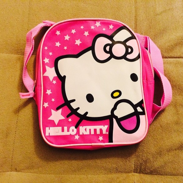 Hello Kitty backpack from Auntie Phi, Uncle Michael, & Parker for Roxy's birthday