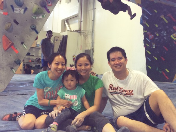 Me, Roxy, my sister Ali, and Kenny at Dogpatch Boulders