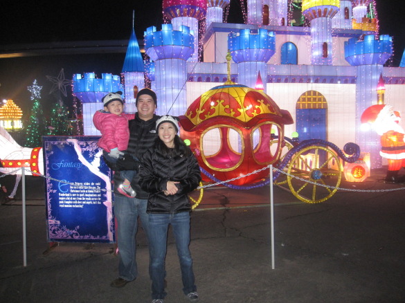 Our family in front of the castle