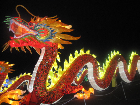 This lighted dragon was my favorite display. 