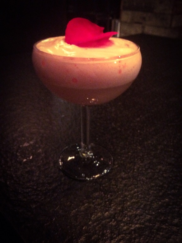 Kiss With A Rose. It was a lychee drink with rose foam