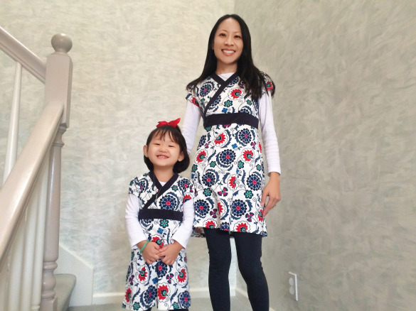 Me & Roxy in Mommy & Me dresses (Tea Collection)