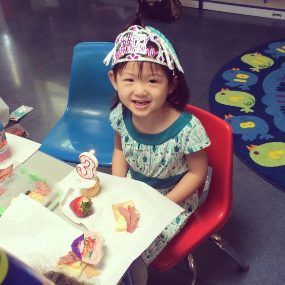 Roxy at her birthday party at Brookfield School