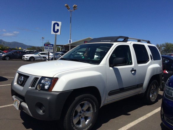 The sweet Nissan Xterra we got hooked up with when we told them it was our daughter's birthday (1 week before counts)