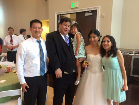 Kenny, James, Roxy, Liz, &  Me at Liz & James's Wedding at The Falls Event Center on August 2, 2015