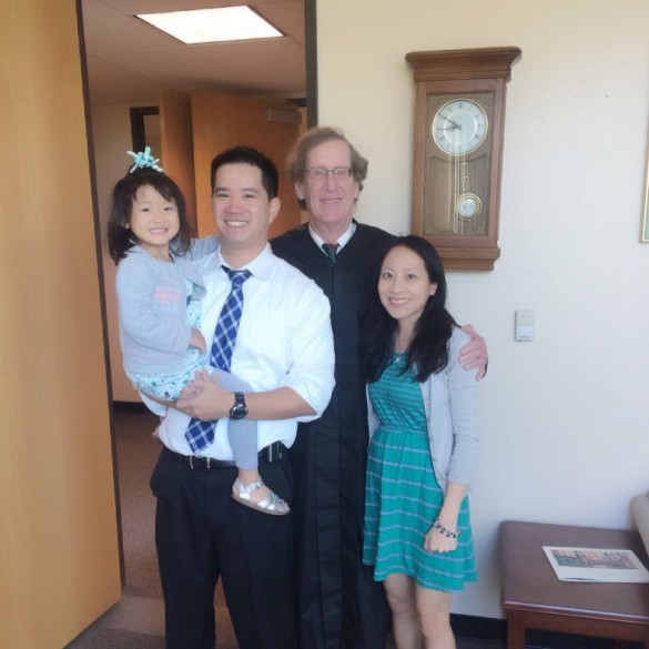 Roxy's California Adoption Day, September 21, 2015 with Judge Peter McBrien