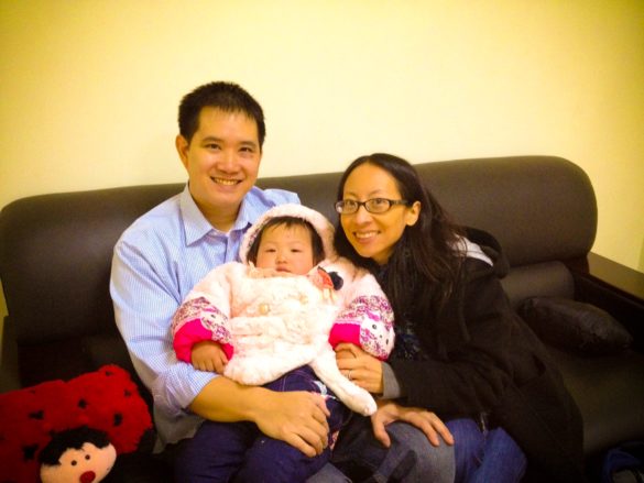 Our 1st family picture taken on Gotcha Day, January 13, 2014 in Wuhan, China