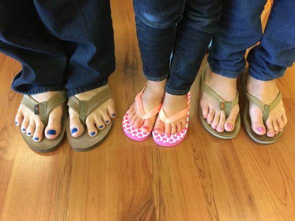 Kenny's, Roxy's, and my toenails after our mani pedis