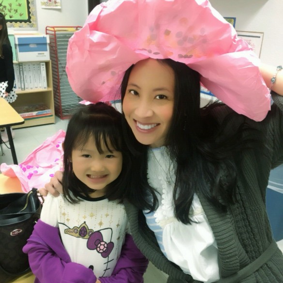 Roxy and I at the Mother's Day  Tea Party at her preschool